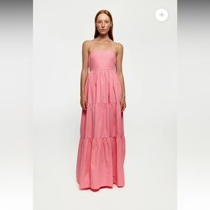 S/W/F Tie Up Maxi Dress size small in floss; NWT!